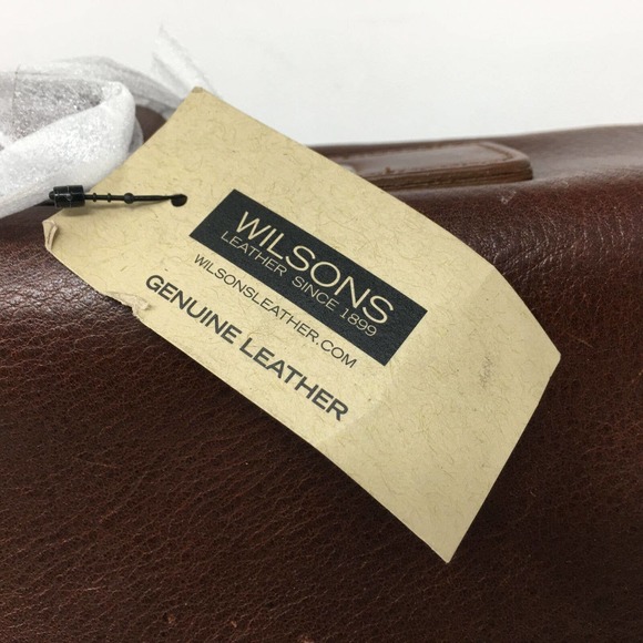 Wilsons Leather New York Rugged Portfolio Briefcase, OS - Brown - Picture 4 of 11
